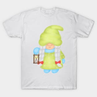 Sweet gnome walks with lantern T-Shirt